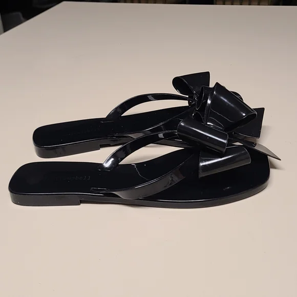 Jeffrey Campbell Sugary Big Bow jelly flip flop thong sandals size 8 - Picture 6 of 11